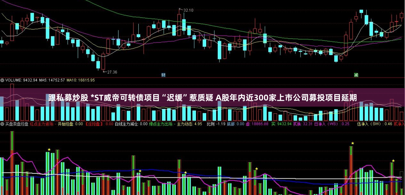 跟私募炒股 *ST威帝可转债项目“迟缓”惹质疑 A股年内近300家上市公司募投项目延期